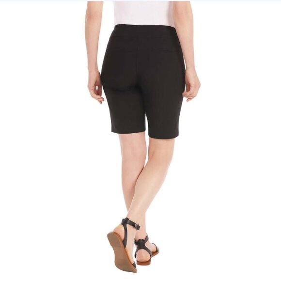 Hilary Radley Ladies' Pull-On Stretch Bermuda Short, Black - Picture 3 of 4